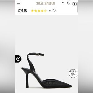 Brand new Steve Madden alliance black mesh shoes 9.5